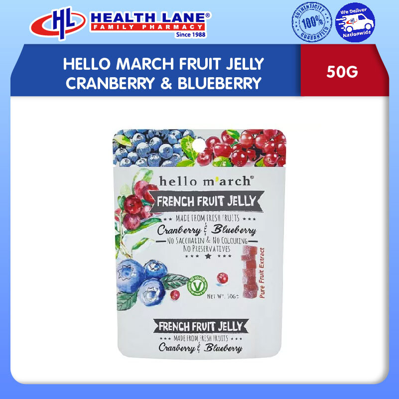 HELLO MARCH FRUIT JELLY CRANBERRY & BLUEBERRY (50G)
